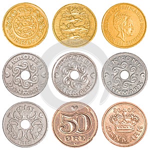 Denmark circulating coins collection set