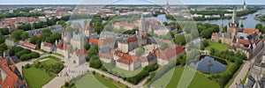Denmark, city of Copenhagen, Rosenborg Castle, the historic residence of the Danish monarchs, surrounded by a park