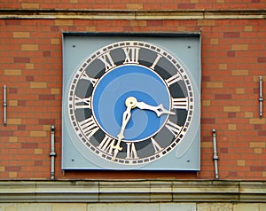 Denmark, Copenhagen, church of Holmen, wall street clock