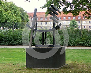 Denmark, Copenhagen, Rosenborg Castle Park, park sculpture Friendship