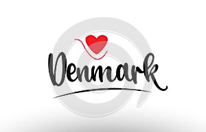 Denmark country text typography logo icon design
