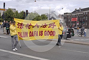 DENMARK FALUN GONG PROTEST AGAINST CHINA