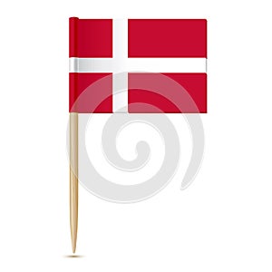 Denmark Flag. Flag toothpick 10eps