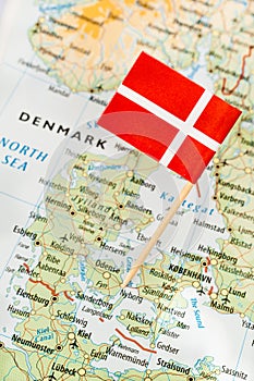 Dánsko vlajka na 
