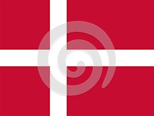 Denmark Flag. Official flag of Denmark. Vector illustration