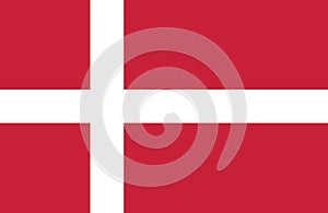 Denmark flag scandinavia dannebrog nordic europe. Danish flag vector national logo background design. photo