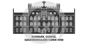 Denmark, Odense, Sanderumgaard Verik Vind travel landmark vector illustration photo