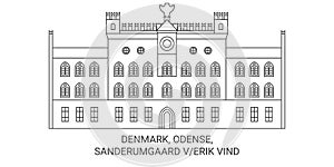Denmark, Odense, Sanderumgaard Verik Vind travel landmark vector illustration photo