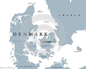 Denmark political map