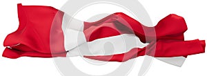 Elegant Danish Flag Cascading Gently with Bold Red and White Cross photo