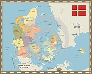 Denmark retro color map