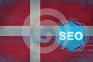 Denmark seo (search engine optimization). Search engine optimisation concept.