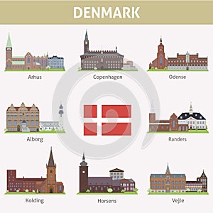 Denmark. Symbols of cities