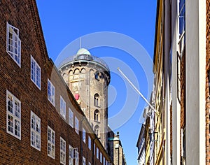 Denmark - Zealand region - Copenhagen city center - Round Tower, 17 century historical astronomical observatory located by the Ho