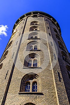 Denmark - Zealand region - Copenhagen city center - Round Tower, 17 century historical astronomical observatory located by the Ho
