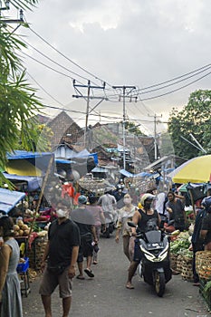 Buying and selling activities in the traditional market of Denpasar City