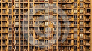 Dense Apartment Building. Generative AI weber.