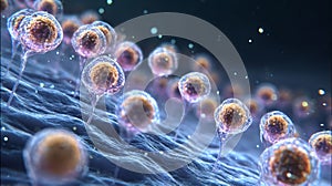 Dense cell monolayer with oscillating microcilia in scientific