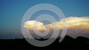 Dense clouds in twilight sky in winter evening.Image of cloud sky on evening time.Evening Vivid sky with clouds