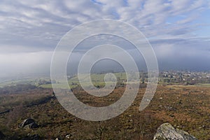 Dense fog and funnel shaped cloud in Hope Valley