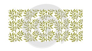 Dense Green Leaf Botanical Seamless Pattern, vector design Generative AI