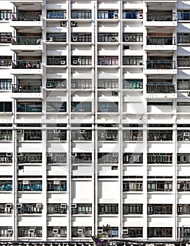 Dense Grid High Rise Residential Building located in Kowloon, Hong Kong