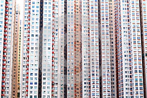 Dense high rise residential apartments in Hong Kong