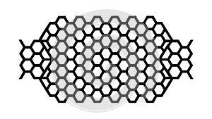 Dense Honeycomb Hexagonal Outline Pattern, vector design Generative AI