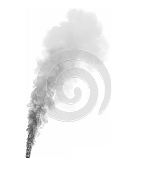 Dense mystic smoke isolated on white background - 3D illustration of smoke