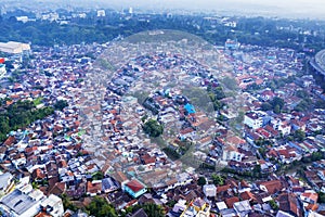 Dense residential houses in Bandung city photo