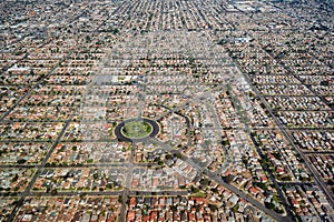 Dense residential housing in South Los Angeles