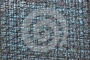 Dense scaffolding as a construction background