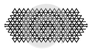 Dense Triangle Grid: Abstract Black Geometric Pattern, vector design Generative AI