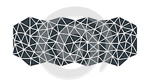 Dense Triangular Geometric Abstract Pattern, vector design Generative AI