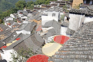 The dense typical chinese traditional house of the anhui style, adobe rgb