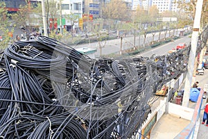 Dense wire and cable wrapped together, adobe rgb