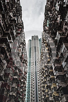Densely populated housing estate, apartment building, Quarry Bay, Hong Kong Island, Hong Kong, China, Asia