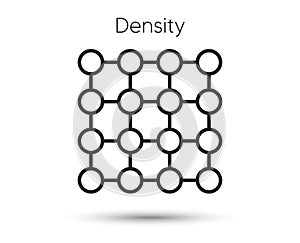 Density line icon. Gas particles grid sign. High porosity symbol. Vector