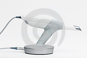 Dental 3d scanner and monitor in the dentist`s office