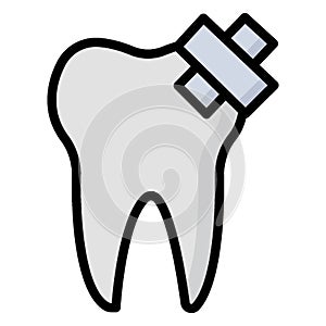 Dental Aid Isolated Vector icon which can be easily modified or edit