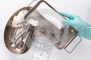 Dental appliances in sterile packaging.