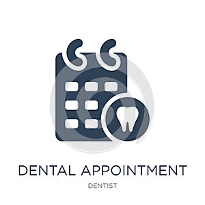 dental appointment icon in trendy design style. dental appointment icon isolated on white background. dental appointment vector