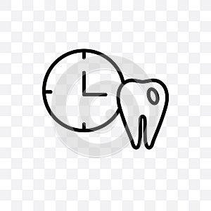 Dental Appointment vector linear icon isolated on transparent background, Dental Appointment transparency concept can be used for