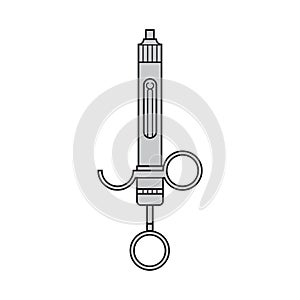 dental aspirating syringe. Vector illustration decorative design photo