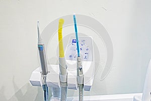 Dental attachments for dental treatment close-up