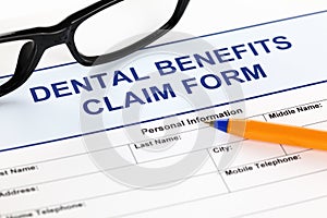 Dental benefits claim form