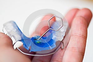 Dental Blue Removable Brace or Retainer for Teeth, Orthodontic