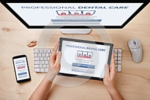 Dental care concept on responsive devices