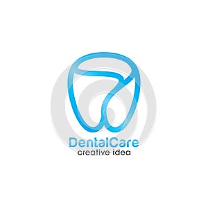 Dental Care Creative Concept Logo Design Template