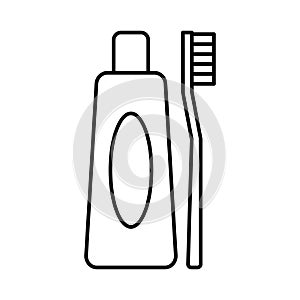 Dental care Outline Vector icon which can easily modify or edit